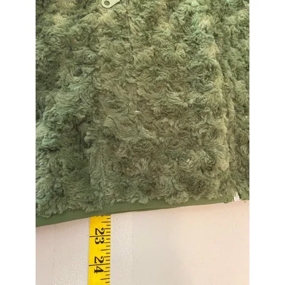 Alps Green Fleece Vest w/ Pockets Full Zip Medium - Picture 7 of 8